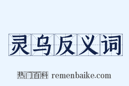 灵乌反义词是什么意思的图片